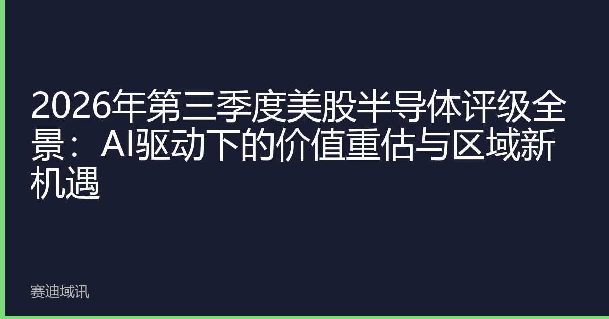 2026年第三季度美股半导体评级全景：AI驱动下的价值重估与区域新机遇